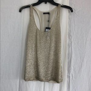 NWT
Polo Ralf Lauren 
Beaded gold tank top
